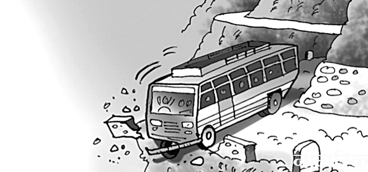 Thirty-six passengers injured in bus accident in Tanahu