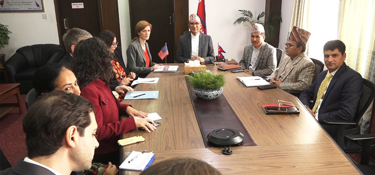 Finance Minister Poudel holds meeting with USAID Administrator Samantha Power