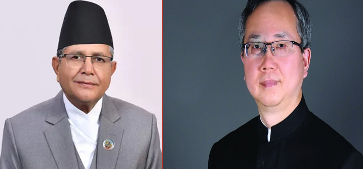 Chinese Ambassador  Chen  Song pays a courtesy call on Speaker Ghimire