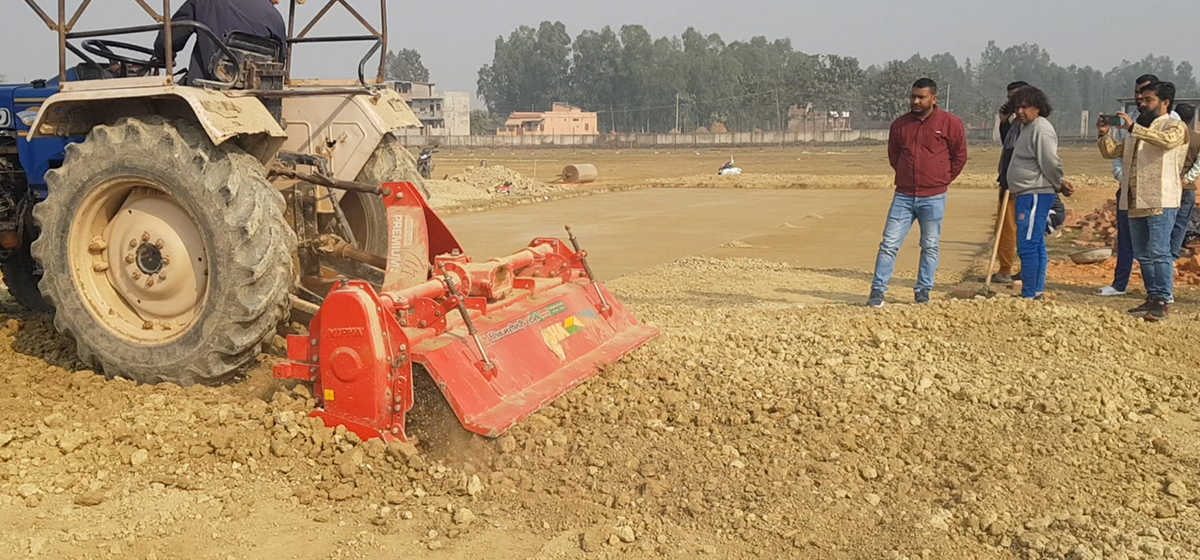 Construction of Shree Ram Janaki Multi-purpose International Stadium in Janakpurdham stalled