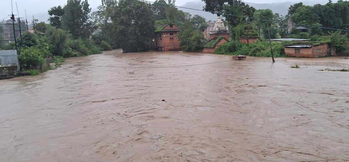 House collapsed in Bhaktapur due to incessant rain