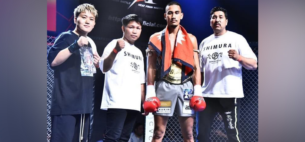 Boxer Ghimire wins one more title in Japan