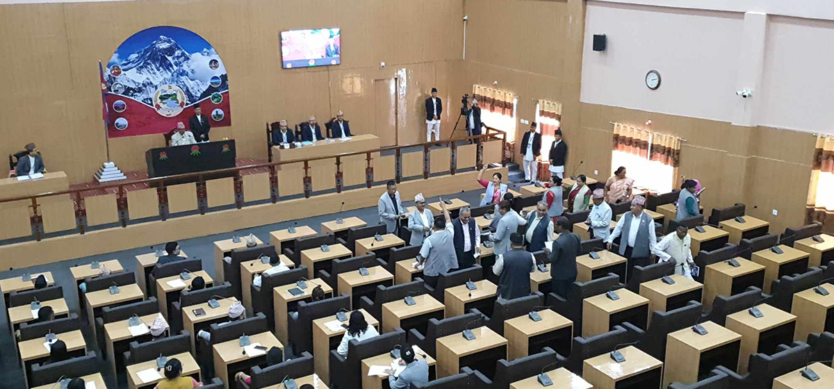 Koshi provincial assembly passes resolution motion calling for special session by majority votes