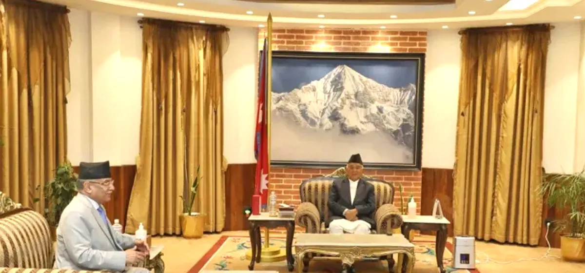 PM Dahal holds meeting with President Paudel before his departure to New York