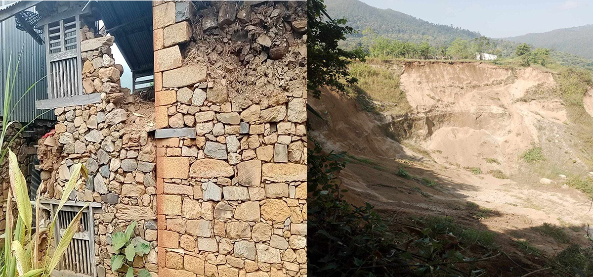 Earthquake completely destroys 20 houses and damages 75 other houses in Dhading