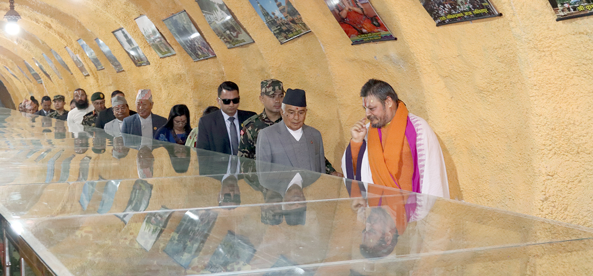 President visits Shaligram Museum in Baglung