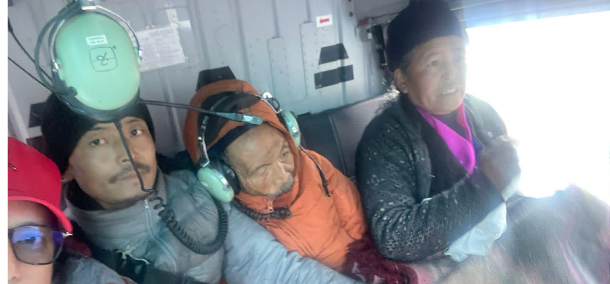 MP Bajgain arranges for helicopter rescue of elderly man in northern Gorkha
