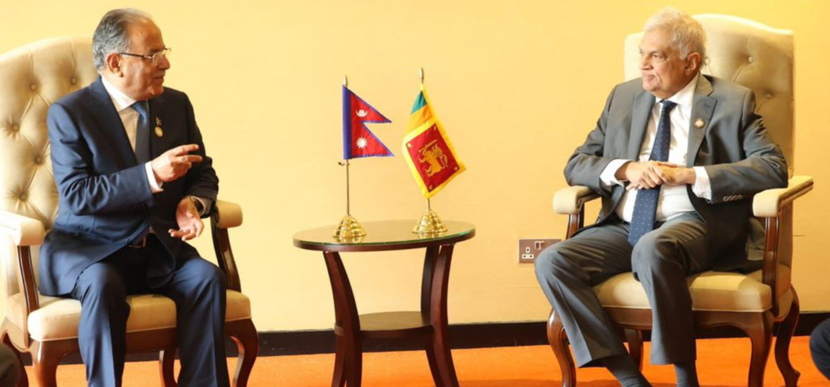 PM Dahal holds meeting with Sri Lankan President Wickremesinghe