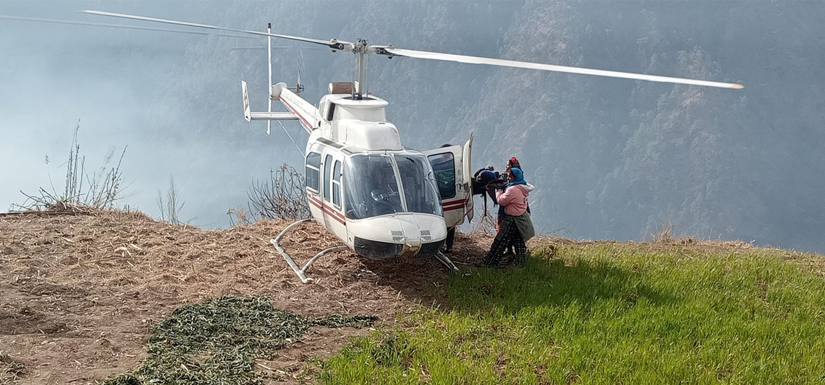 Pregnant woman in Kalikot rescued by helicopter
