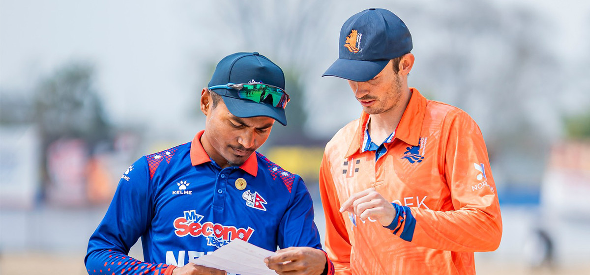 Nepal lose their first wicket against the Netherlands; Bhurtel departs for 20 runs