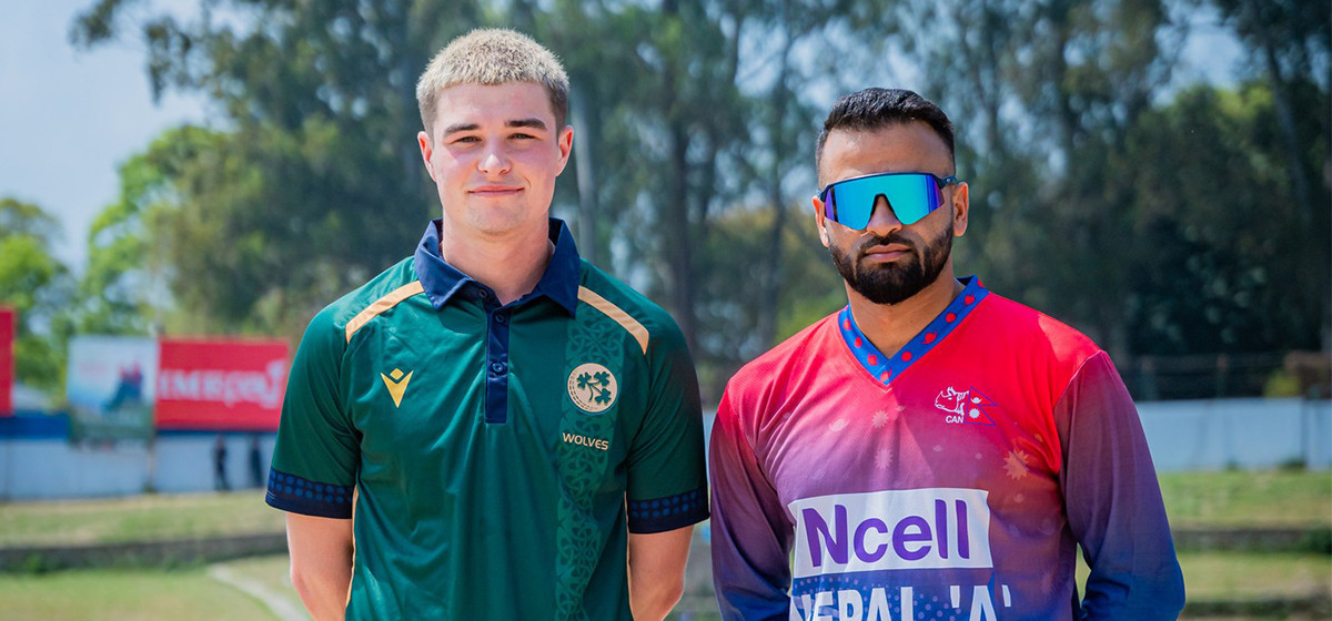 Final T20 practice match between Nepal 'A' and Ireland Wolves being held today