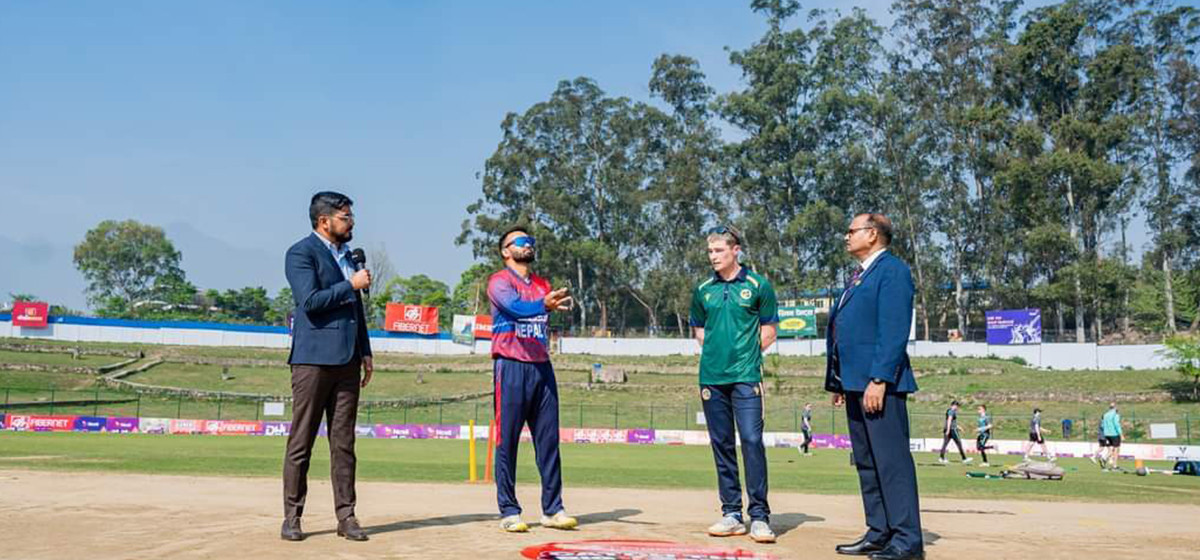 First one-day practice match: Nepal ‘A’ lose toss, fielding first against Ireland Wolves
