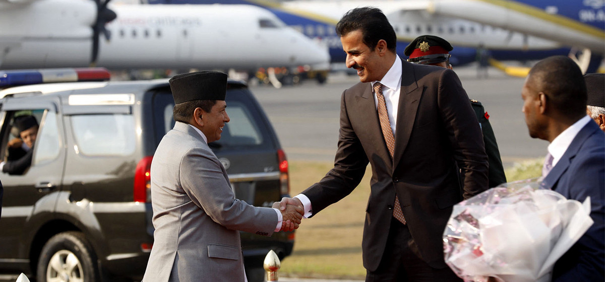 Emir of Qatar returns home after wrapping up state visit to Nepal