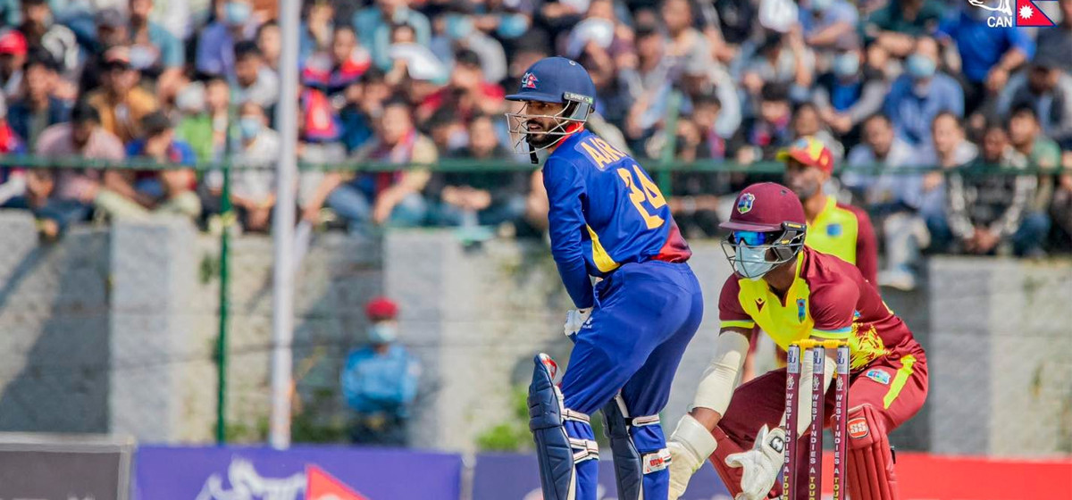 West Indies 'A' playing wearing masks amid concerns over air pollution