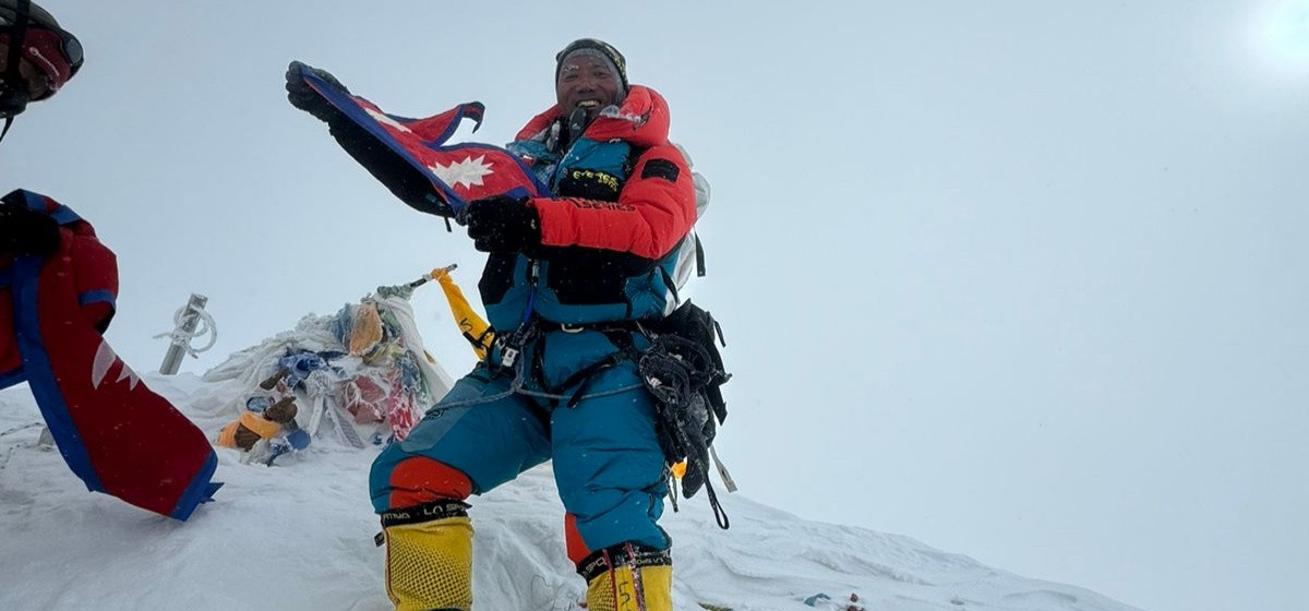Kami Rita Sherpa summits Mt Everest for 30th time, breaks own previous record