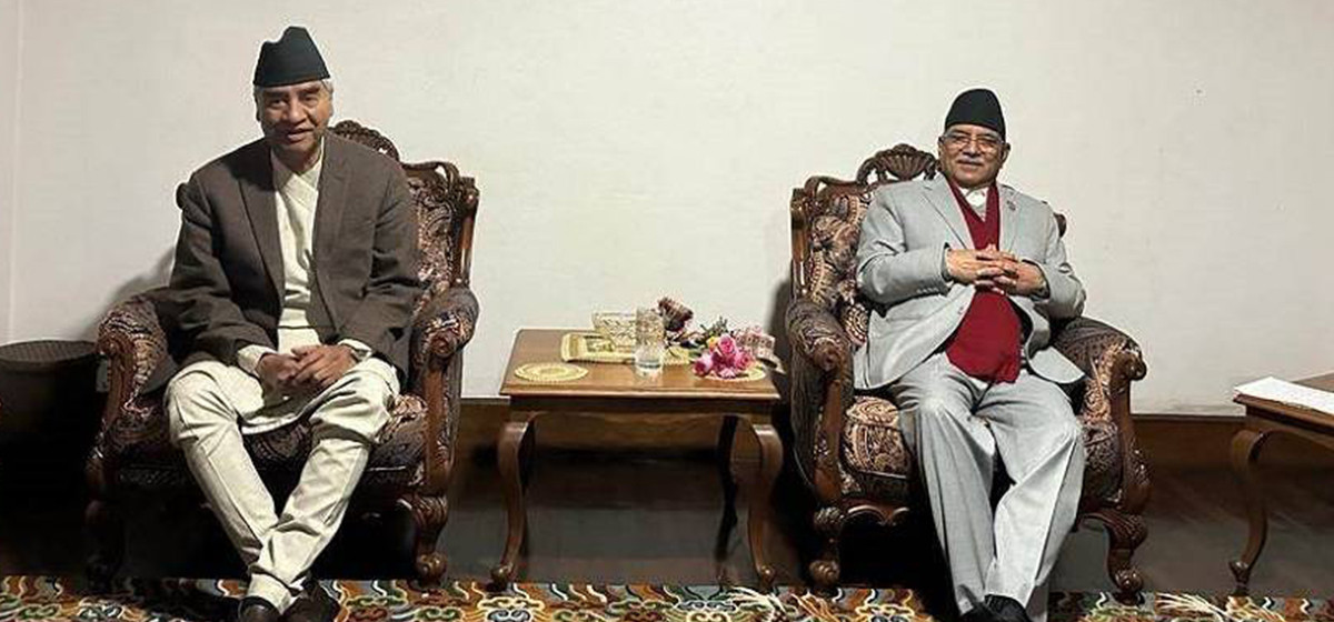 PM Dahal meets NC President Deuba, other leaders; meetings aimed at lifting obstruction in parliament