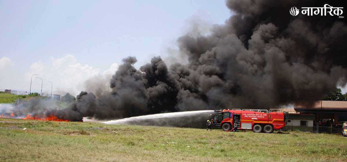 Aircraft crash and rescue exercise conducted at TIA (In pictures)