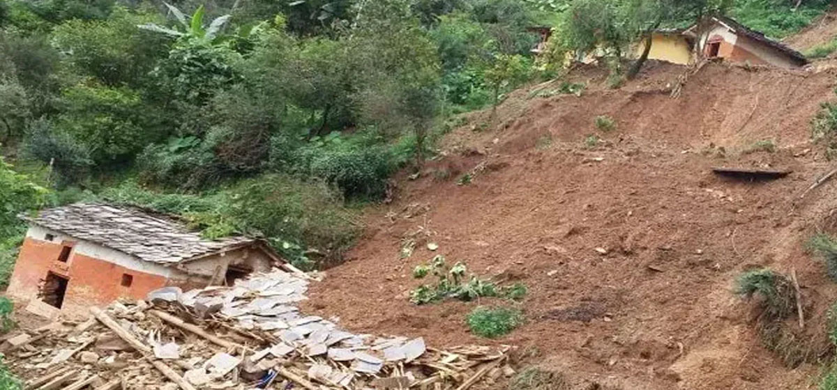 Four missing, two injured in landslide in Gorkha