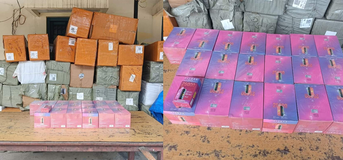 Vape worth around Rs 50 million seized in Birgunj