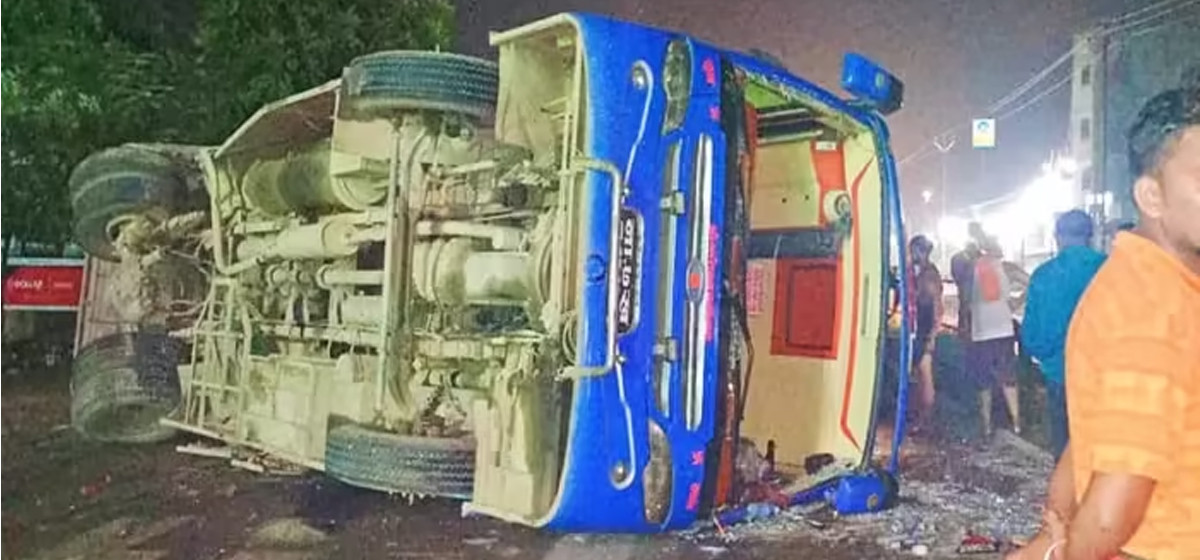 Indian tourist bus that met with an accident pulled out from Marshyangdi River