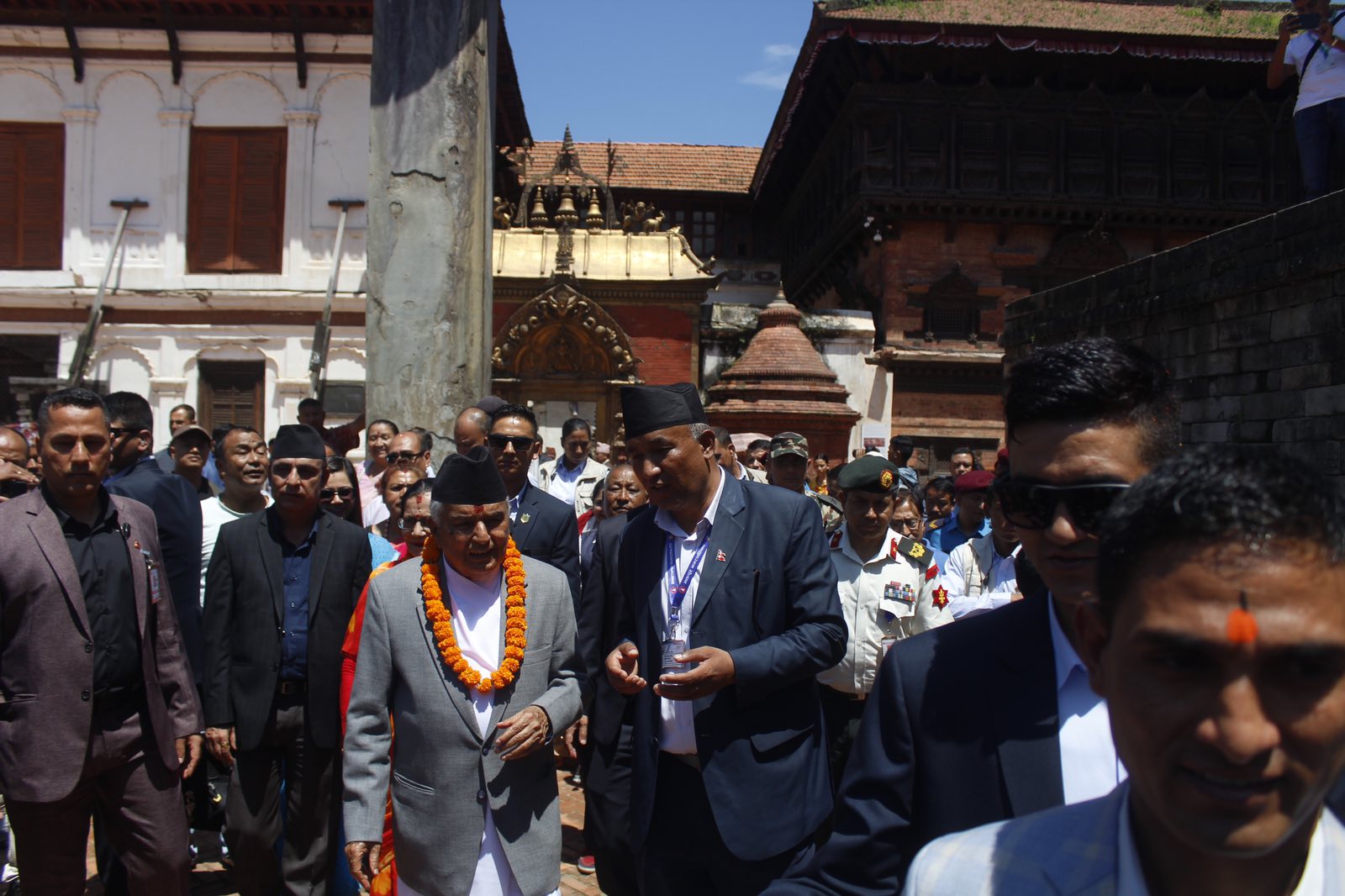 President Paudel visits Bhaktapur Durbar Square (In Pictures)