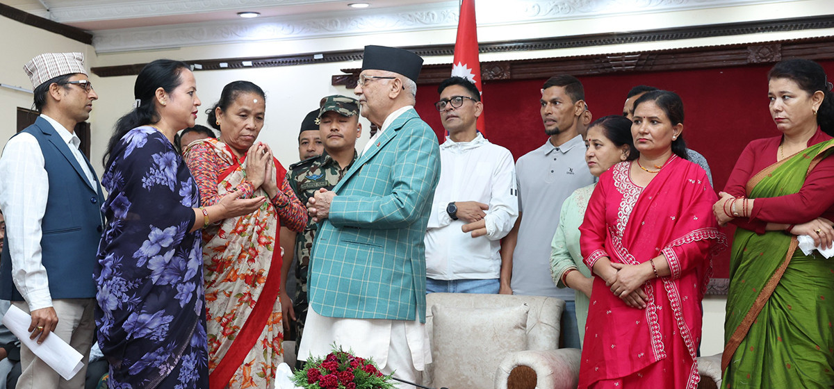 Conflict Victims' Association submits memo to PM Oli