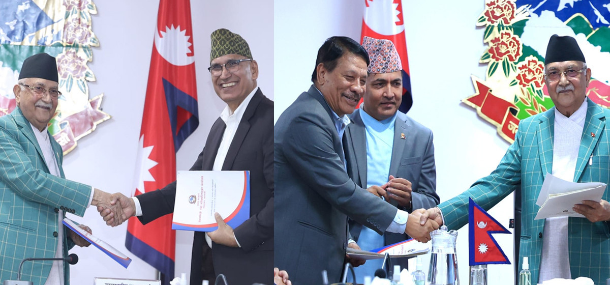 PM Oli and ministers reach agreements on work-performance