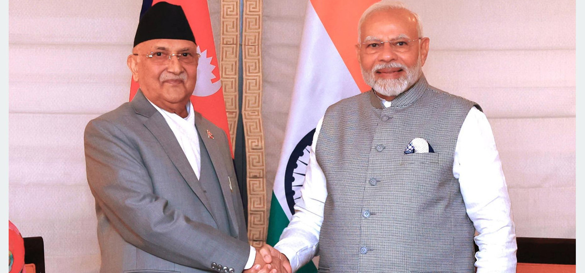 PM Oli, Indian PM Modi meet in New York