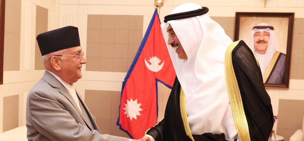 PM Oli holds meeting with Kuwait's Crown Prince Sabah