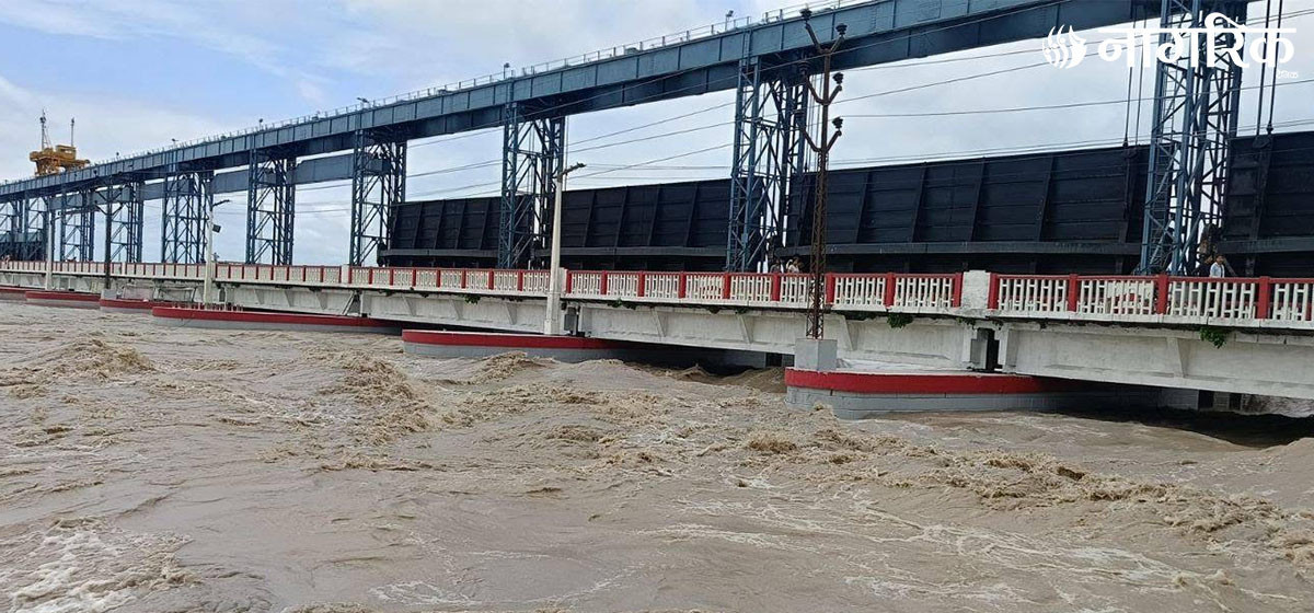 Locals urged to take precaution as water level in Koshi Barrage surges beyond critical threshold