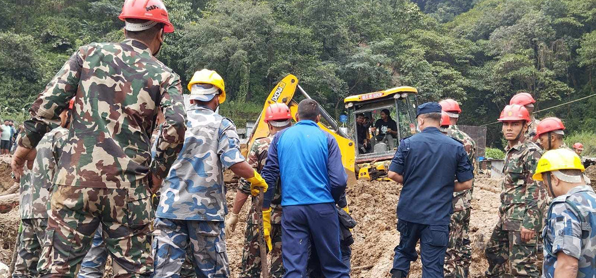 Bus found in Jhyaple Khola confirmed to have traveled from Gorkha, 26 bodies recovered