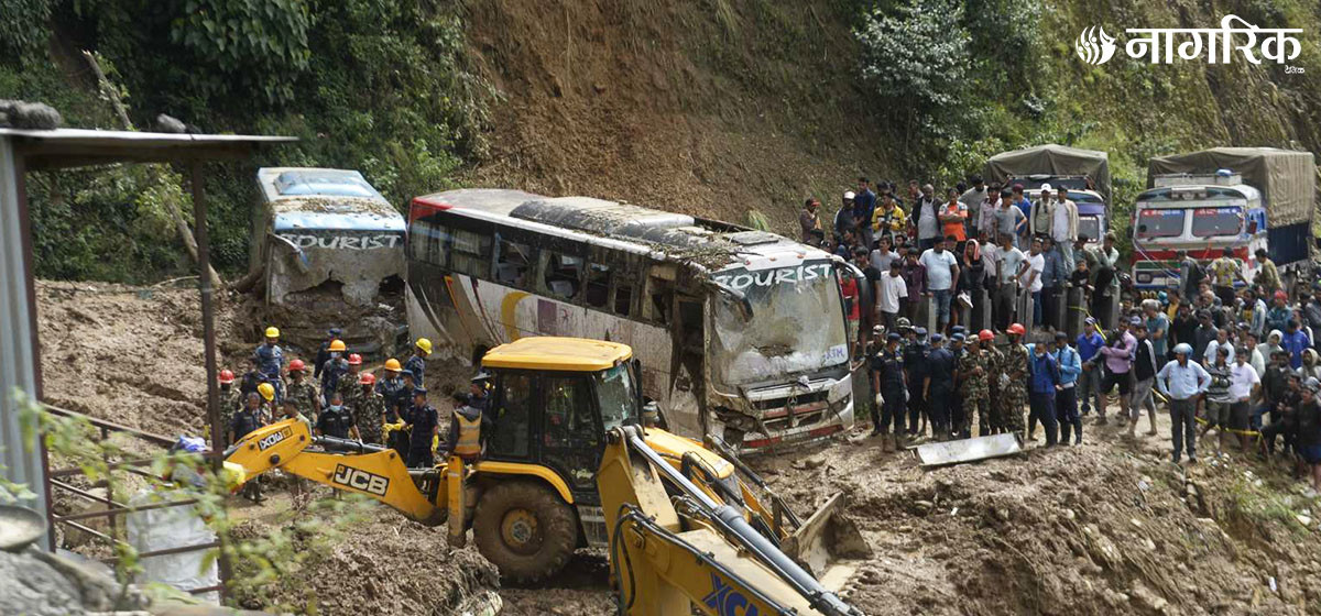 Jhyaplekhola landslide update: Death toll reaches 35, twenty-one bodies retrieved today