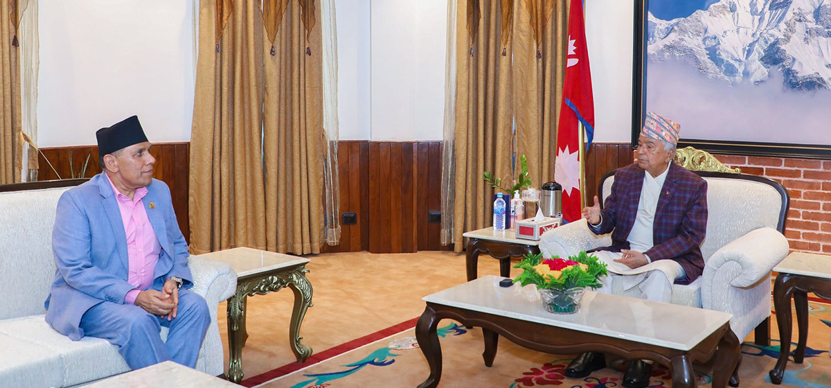 National Assembly Chairman Dahal meets president before departure to Switzerland