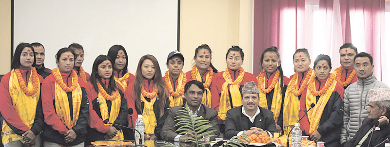 Nepali women's cricket team felicitated