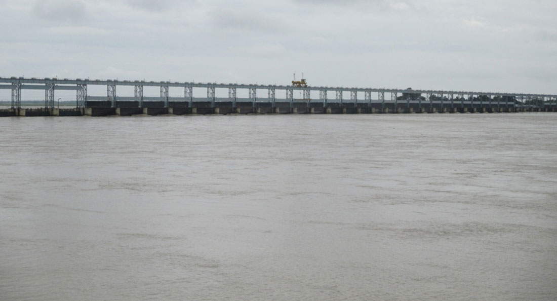 Water level in Saptakoshi increases, 21 sluice gates opened