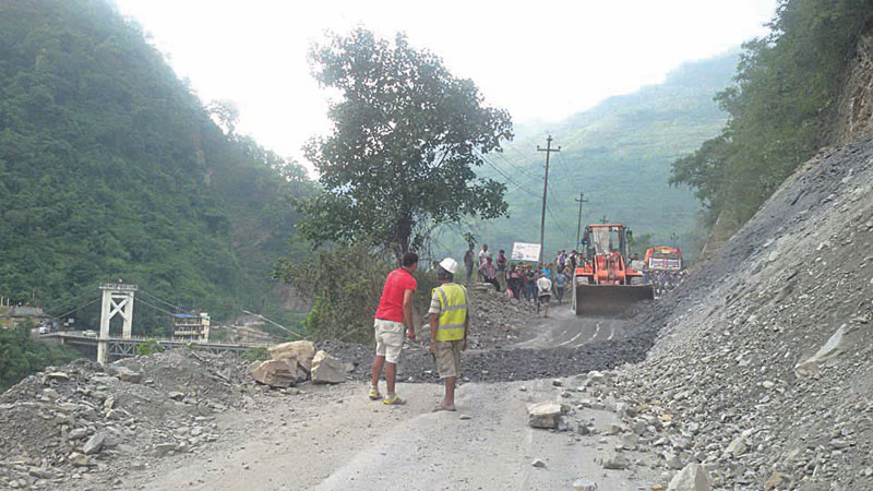 Narayanghat-Mugling road prone to landslides