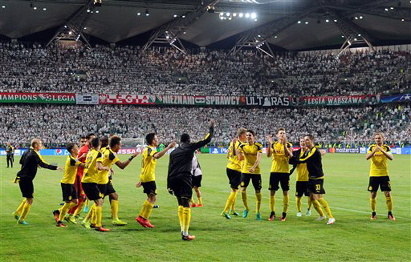 Dortmund spoils Warsaw's return to the champions league