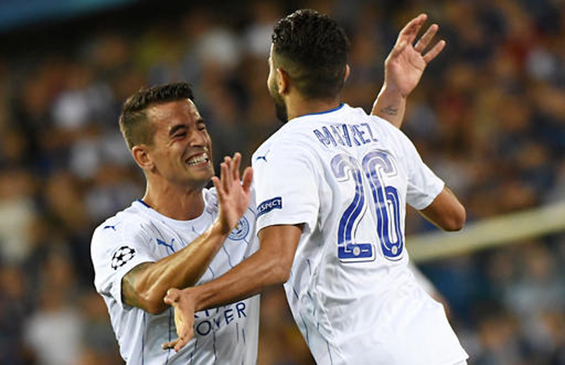 Mahrez scores a brace as Leicester defeat Brugge in their debut CL campaign