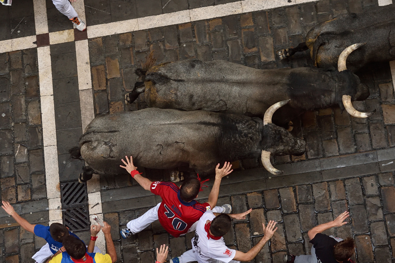 Spain: no runners gored, 3 injured in Pamplona Bull Run