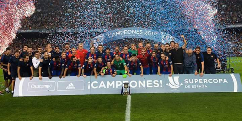 FC Barcelona beats Sevilla 3-0 to win the Spanish Super Cup