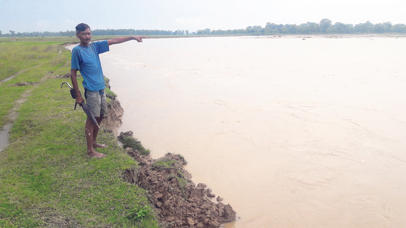 Land erosion continues in Kailali