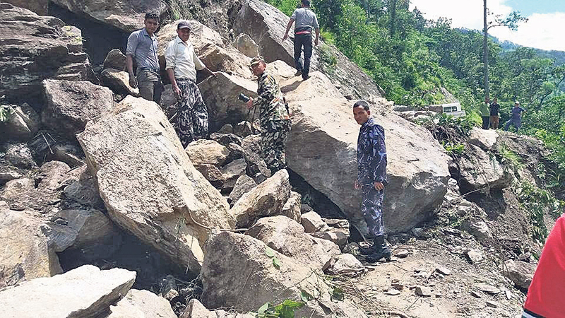 Army clears obstructions at Karnali Highway after 4 days