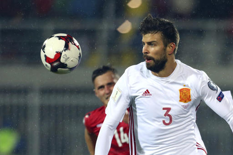 Pique says he will leave Spain national team after 2018 World Cup