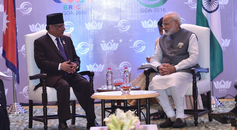 PM Dahal, Indian PM Modi discuss bilateral issues