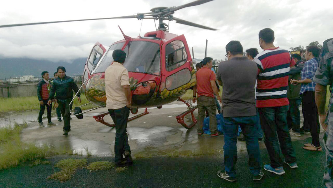 Dead bodies brought to Kathmandu