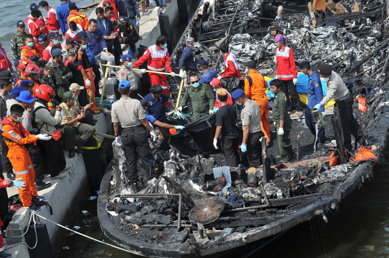 17 still missing after Indonesia boat fire kills 23