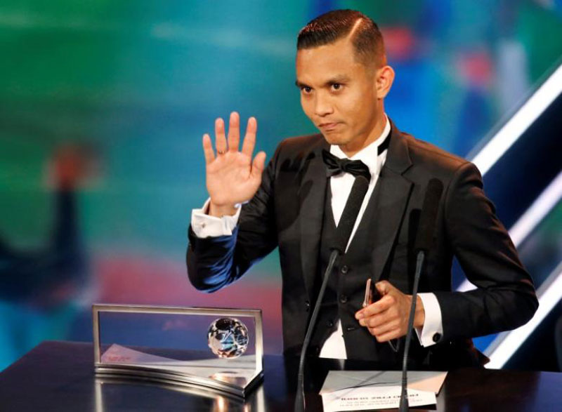 Malaysian Puskas Award winner given hero's welcome on return