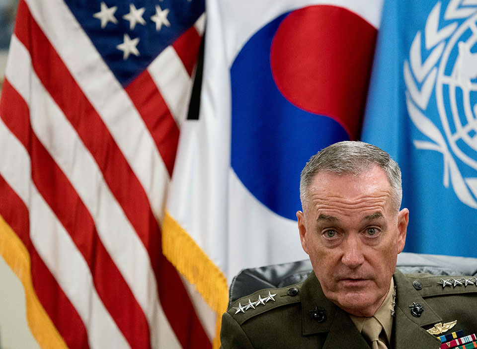 Top US officer warns NKorea that military ready
