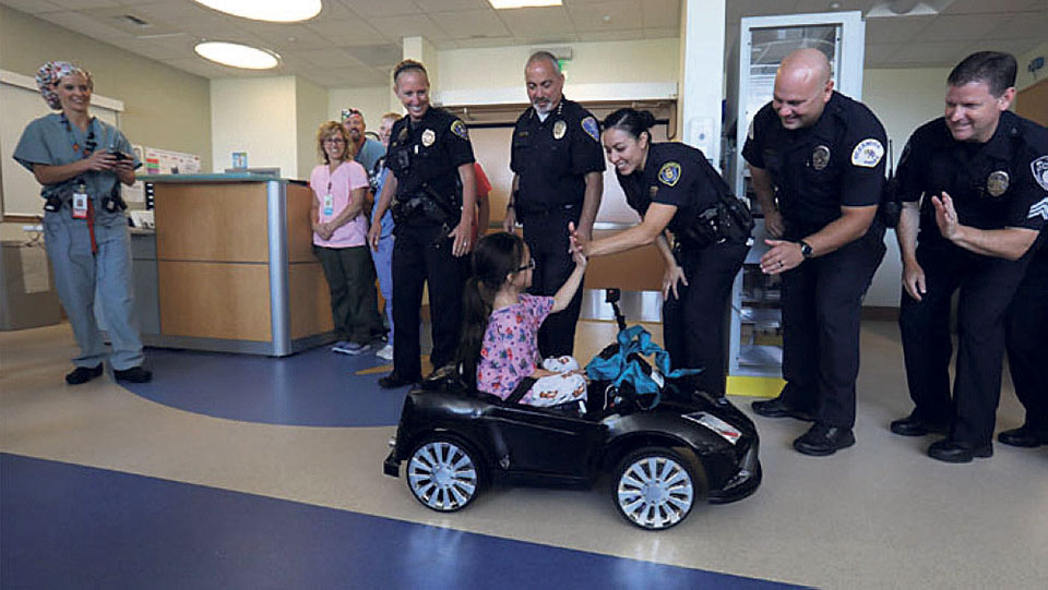 Hospital allow kids to drive themselves to operating room