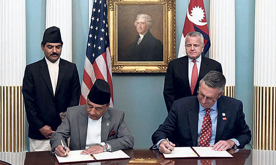 Nepal, US sign grant agreement of $500m for energy, transportation